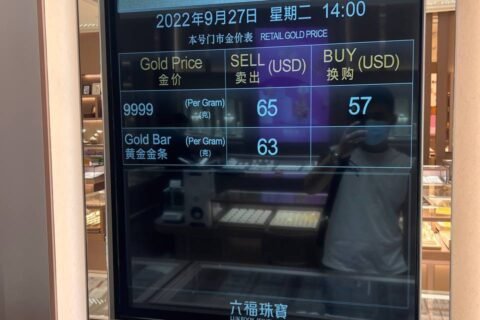 9.27  六福黄金，今日金价汇率