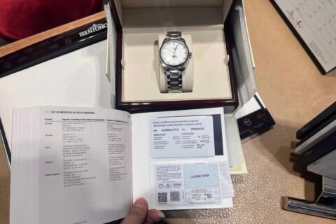 11.02 浪琴月相四针带钻男款手表9折买单，zfb gcash 小额线上收p收u
